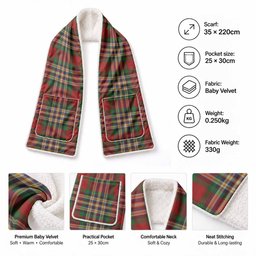 MacGill (MakGill) Tartan Hand-Warmer Pocket Scarf