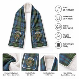 Mackenzie (Mckenzie) Tartan Crest Pocket Scarf - Ultimate Plaid Gift Wrap