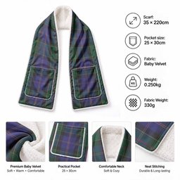 Robb Tartan Hand-Warmer Pocket Scarf