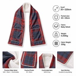 McKnight Tartan Hand-Warmer Pocket Scarf