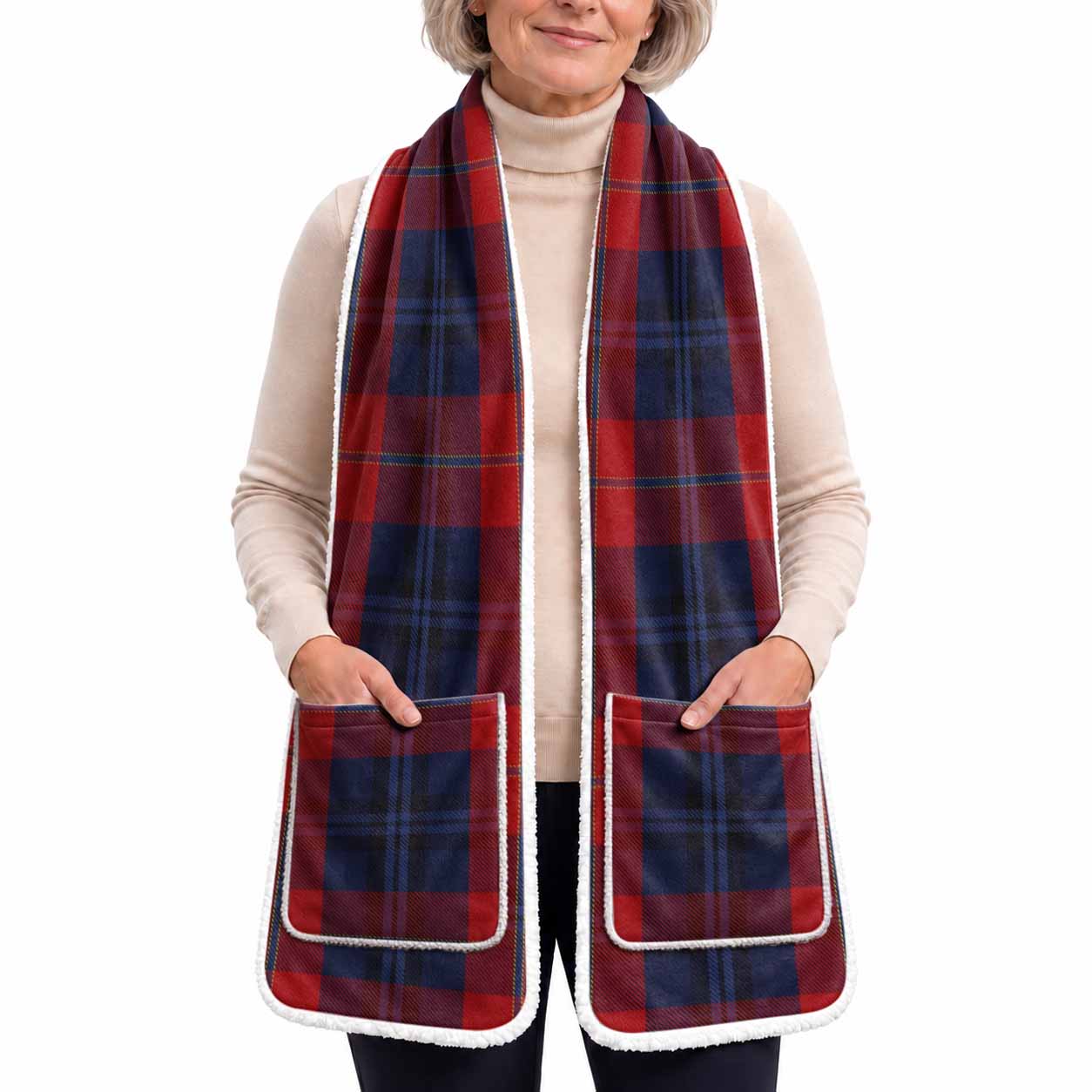 McKnight Tartan Hand-Warmer Pocket Scarf