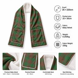 Menzies Tartan Hand-Warmer Pocket Scarf