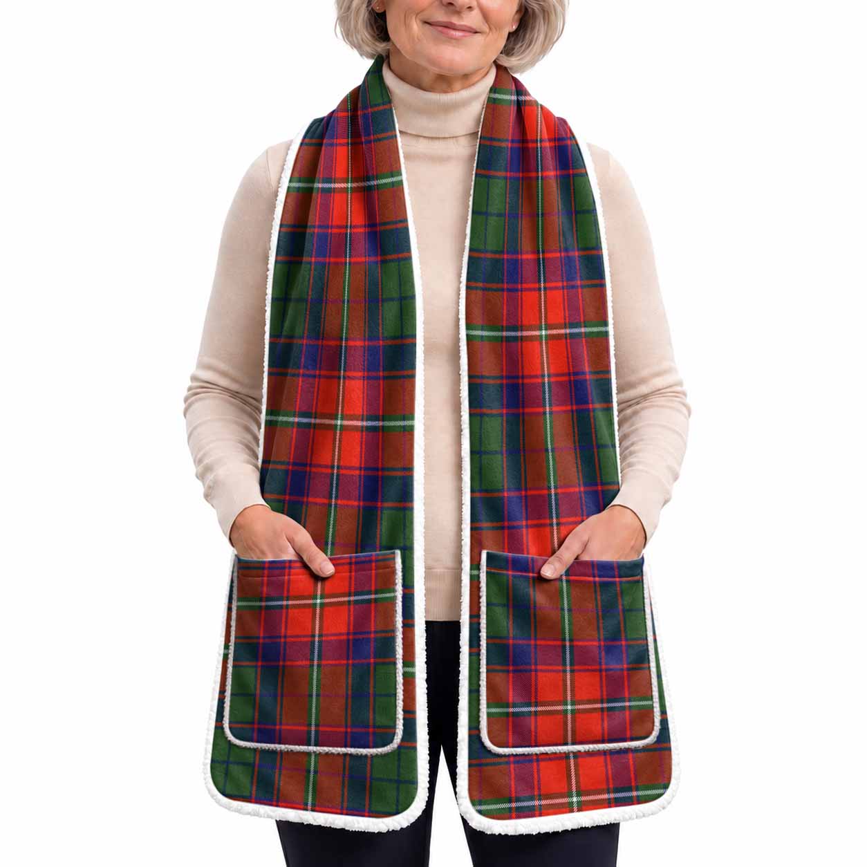 Riddell Tartan Hand-Warmer Pocket Scarf