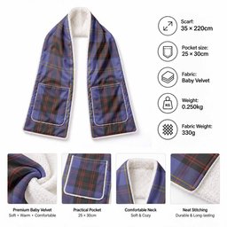Rutherford Tartan Hand-Warmer Pocket Scarf