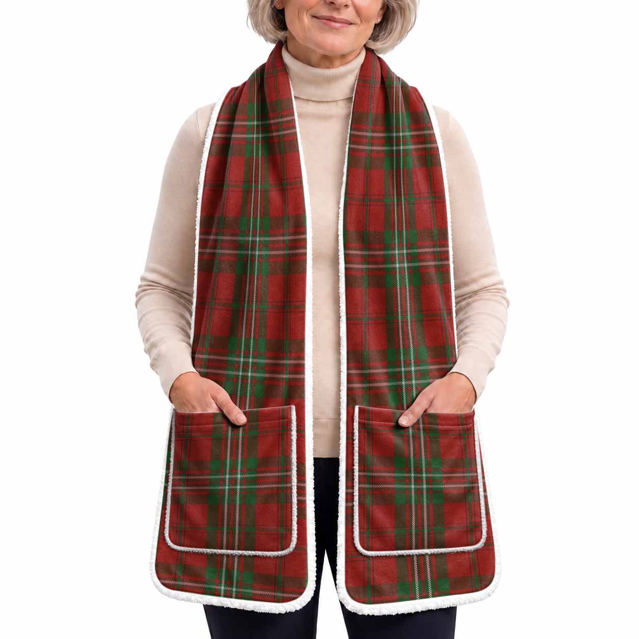 Scott Tartan Hand-Warmer Pocket Scarf