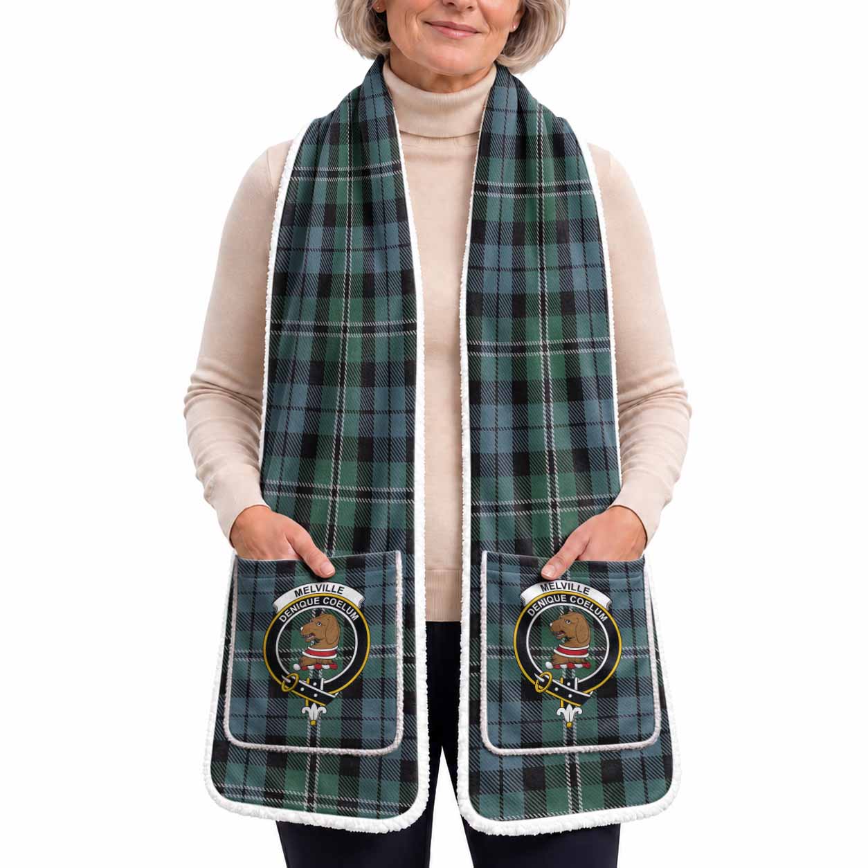 Melville Tartan Crest Pocket Scarf - Ultimate Plaid Gift Wrap