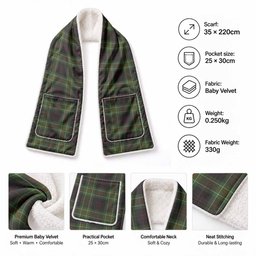Mcdermott Tartan Hand-Warmer Pocket Scarf
