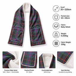 Nairn Tartan Hand-Warmer Pocket Scarf