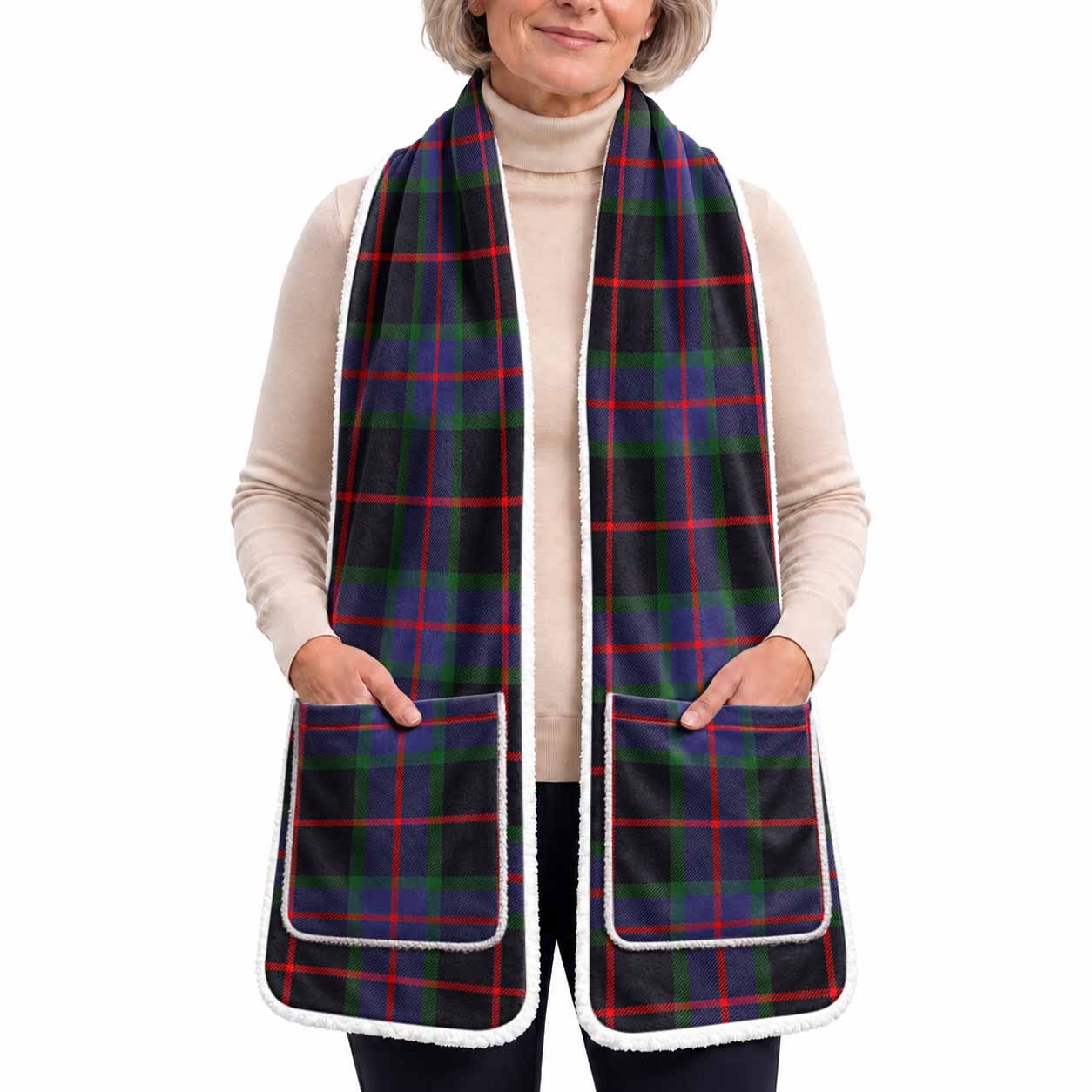 Nairn Tartan Hand-Warmer Pocket Scarf