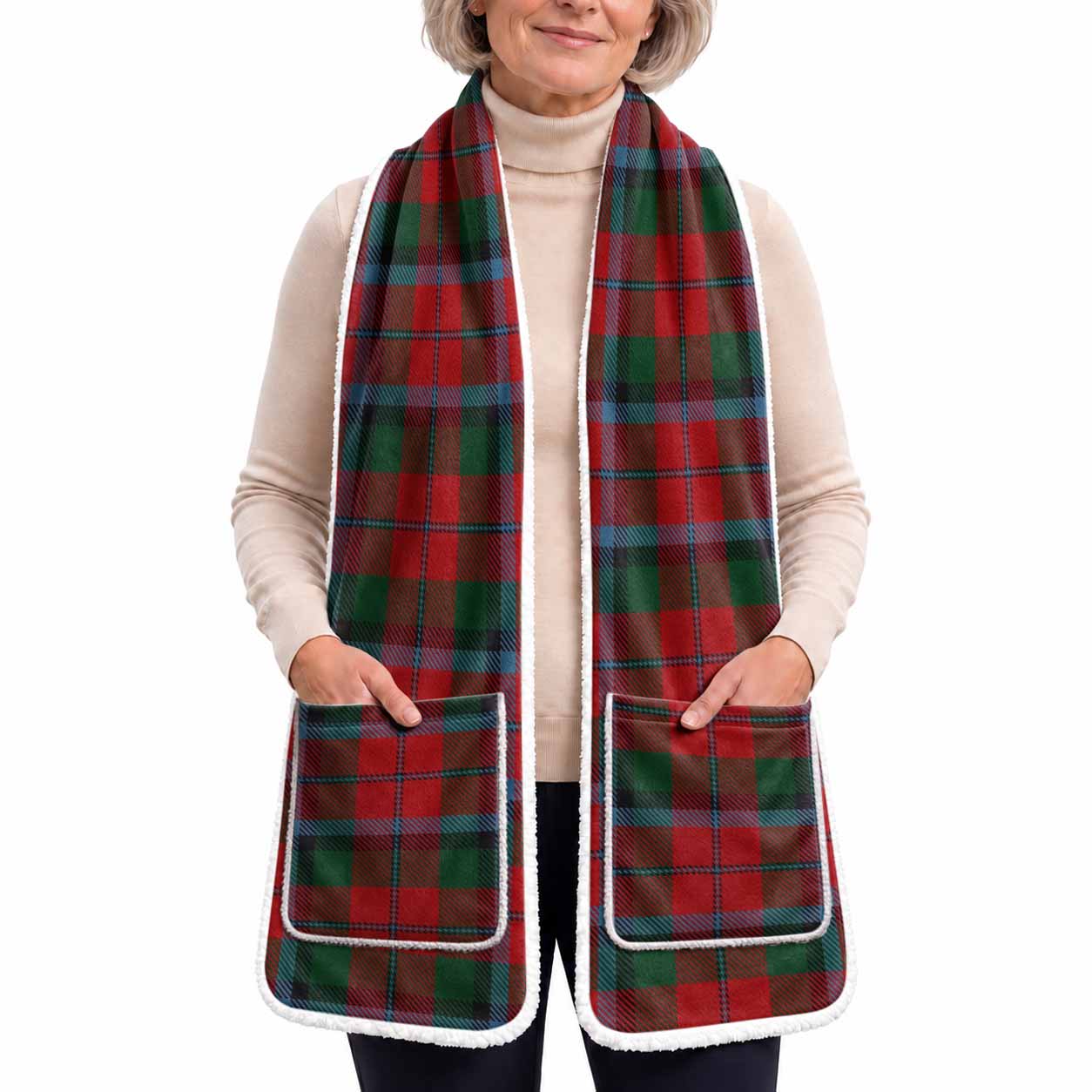 MacCracken (McCracken) Tartan Hand-Warmer Pocket Scarf