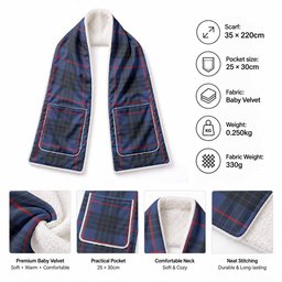 Morgan Tartan Hand-Warmer Pocket Scarf