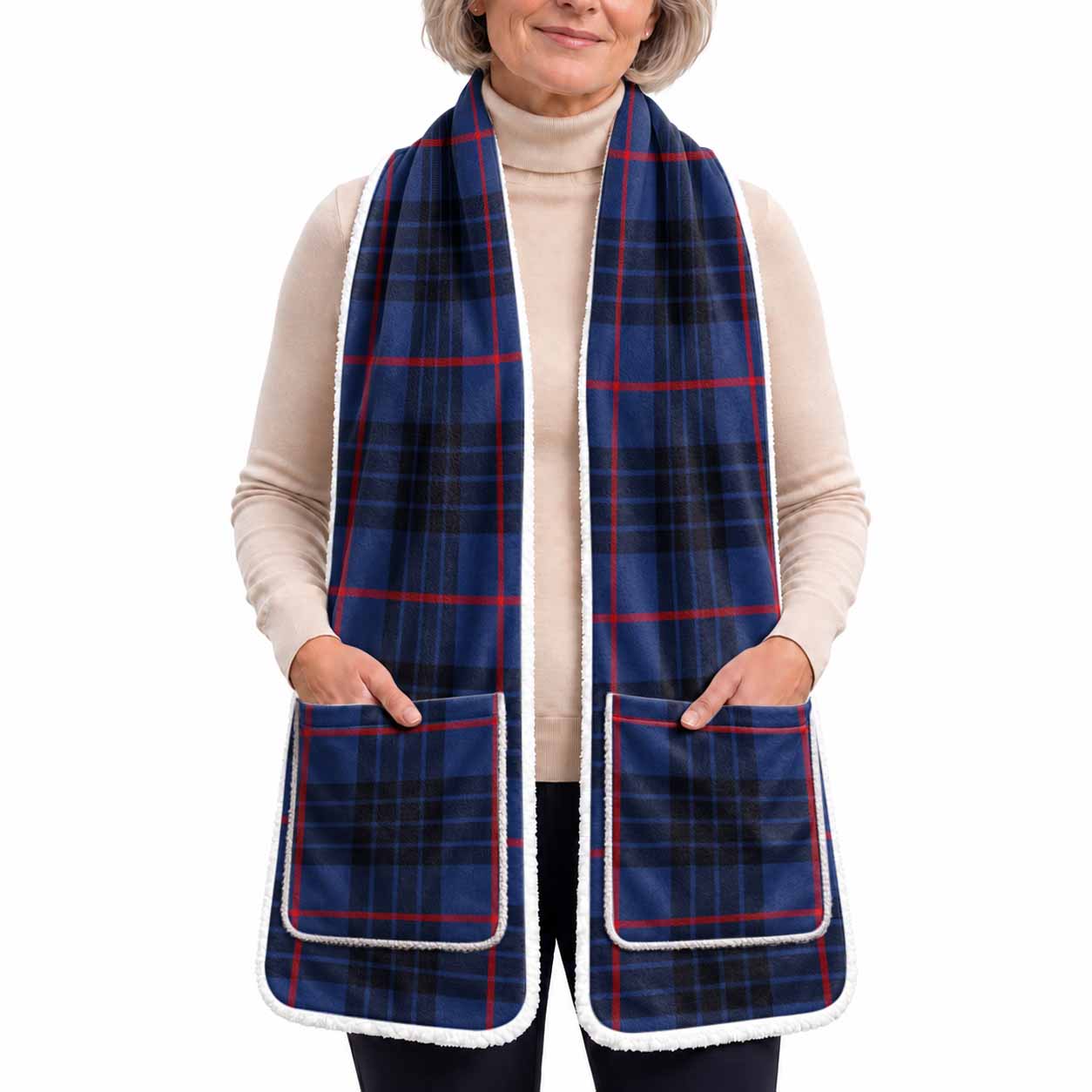 Morgan Tartan Hand-Warmer Pocket Scarf