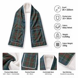 MacConnell (McConnell) Tartan Hand-Warmer Pocket Scarf
