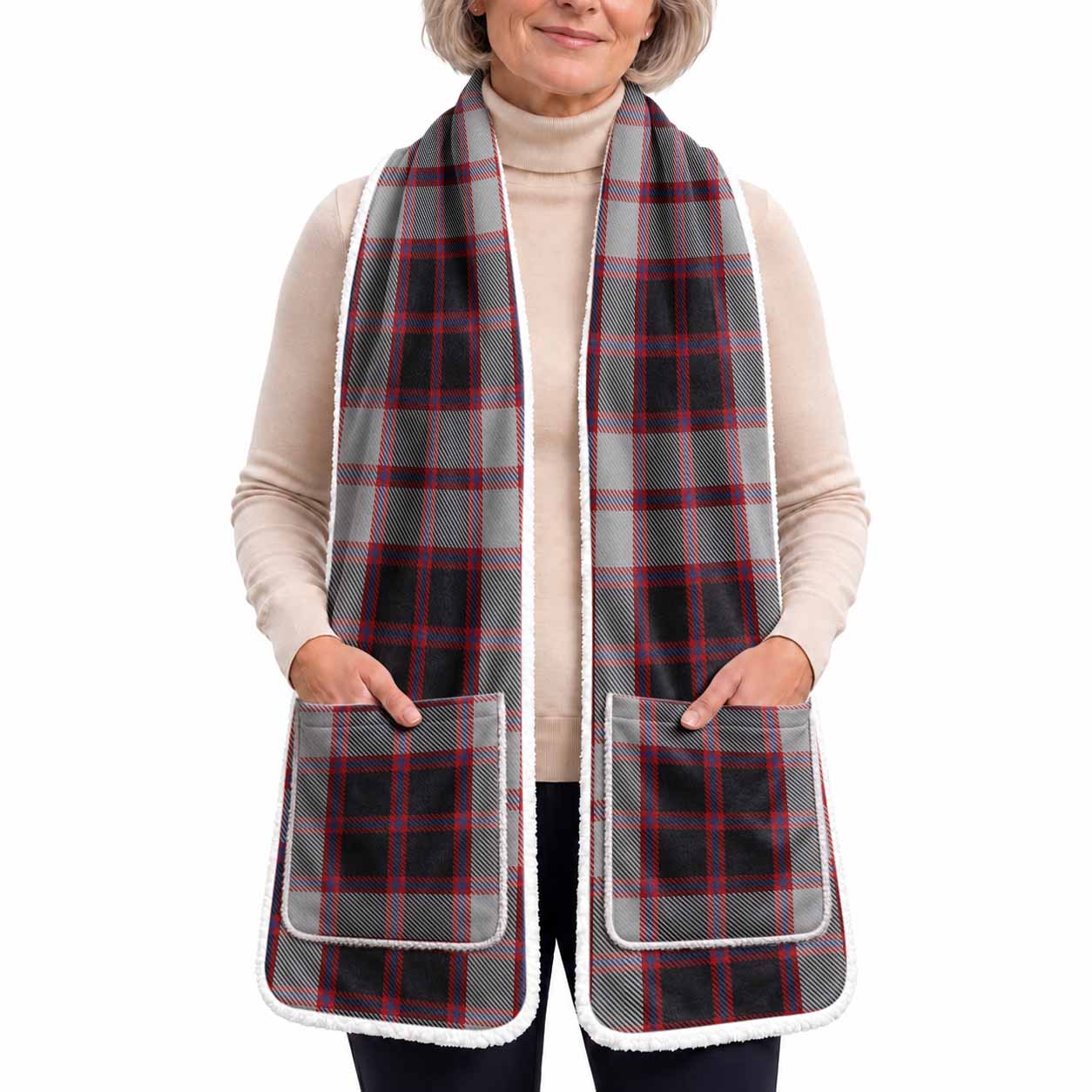 MacPherson (McPherson) Tartan Hand-Warmer Pocket Scarf