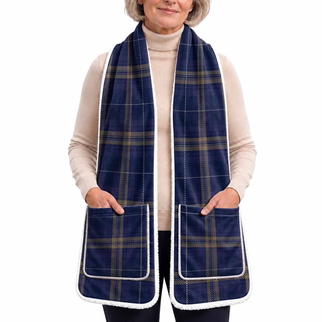 Rhys of Wales Tartan Hand-Warmer Pocket Scarf