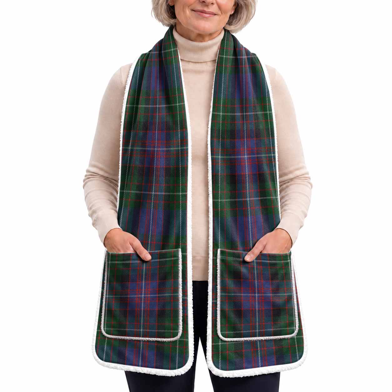 Rankin Tartan Hand-Warmer Pocket Scarf