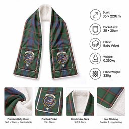 Skene Tartan Crest Pocket Scarf - Ultimate Plaid Gift Wrap