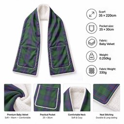 Shaw Tartan Hand-Warmer Pocket Scarf