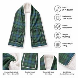 O'Donohue Tartan Hand-Warmer Pocket Scarf