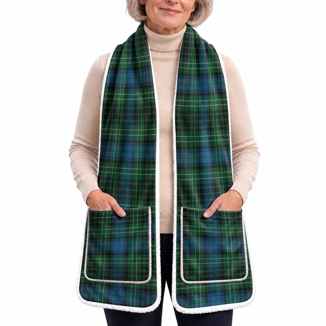 O'Donohue Tartan Hand-Warmer Pocket Scarf