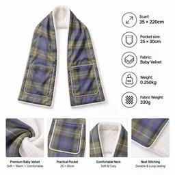 Rennie Tartan Hand-Warmer Pocket Scarf