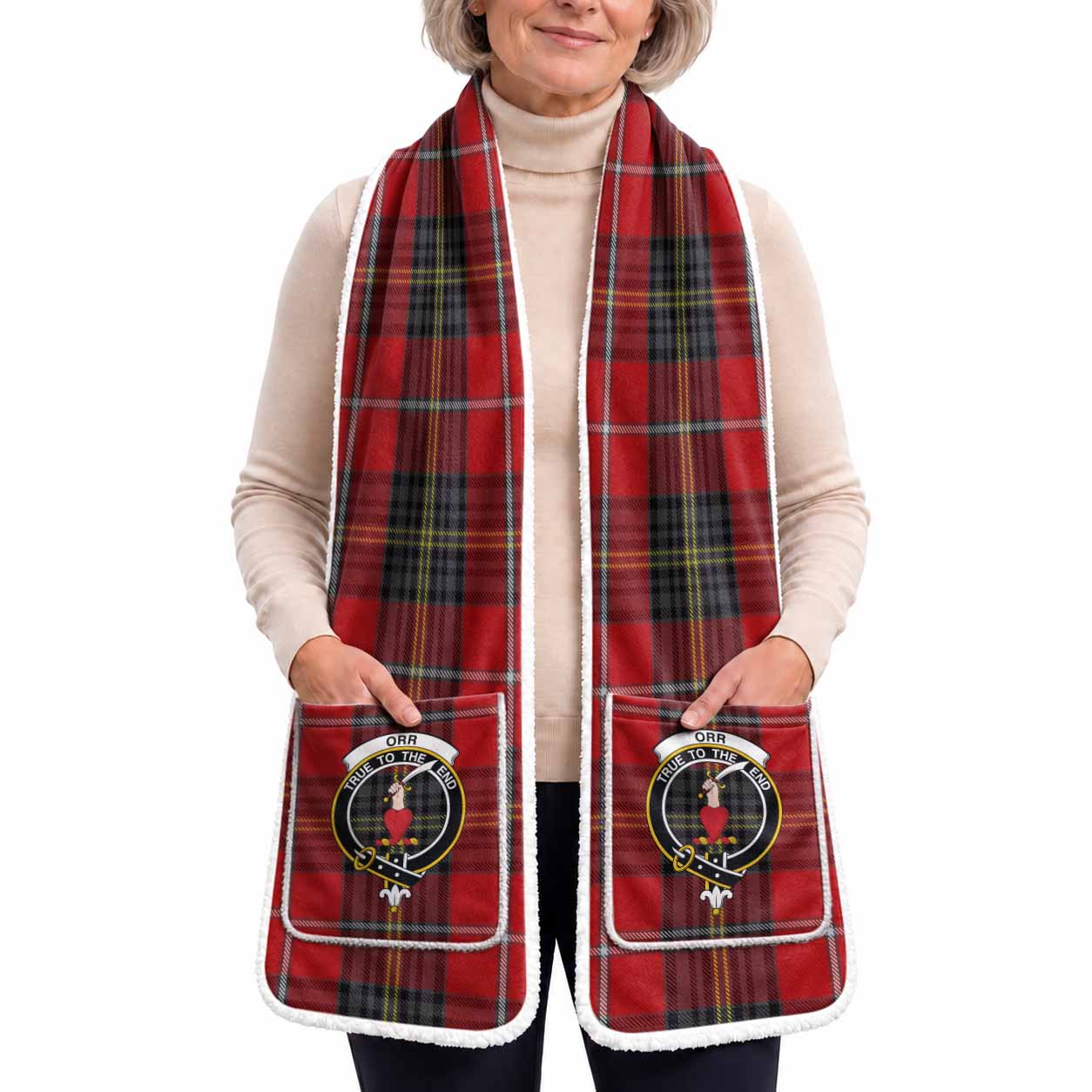 Orr Tartan Crest Pocket Scarf - Ultimate Plaid Gift Wrap