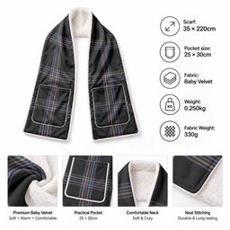 McKenna Tartan Hand-Warmer Pocket Scarf