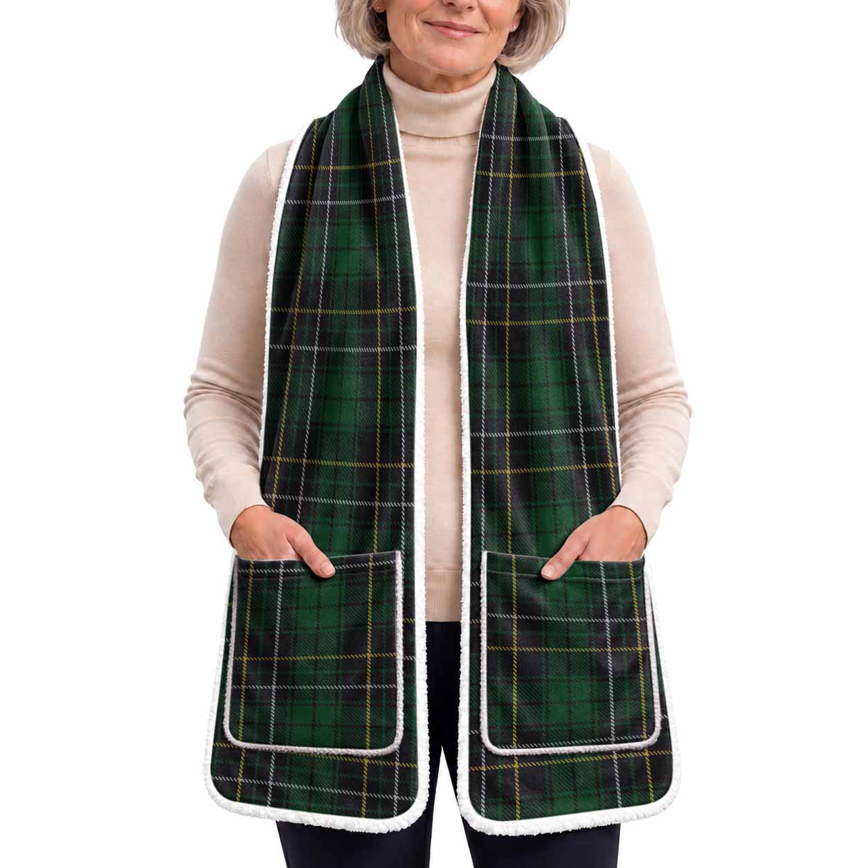 MacAlpine (MacAlpin) Tartan Hand-Warmer Pocket Scarf