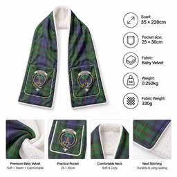 MacEwan (MacEwen) Tartan Crest Pocket Scarf - Ultimate Plaid Gift Wrap