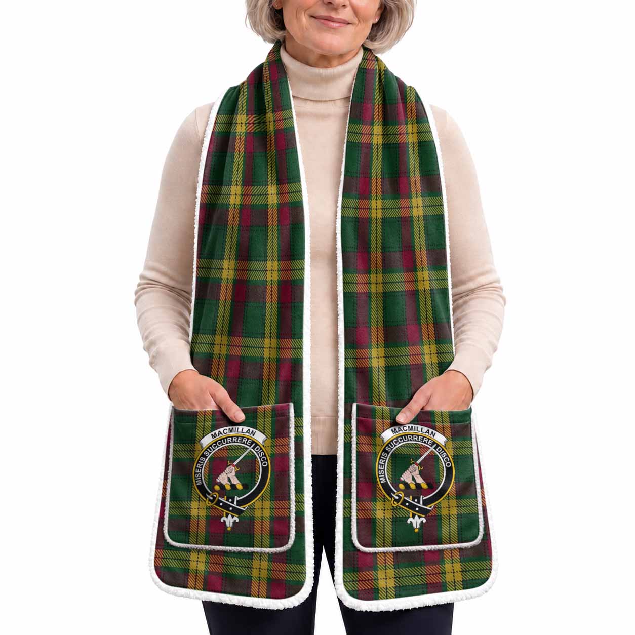 MacMillan (McMillan) Tartan Crest Pocket Scarf - Ultimate Plaid Gift Wrap