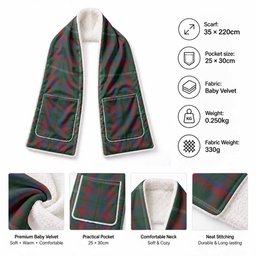 Mayo Tartan Hand-Warmer Pocket Scarf