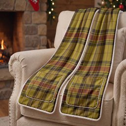 Morgan of Wales Tartan Hand-Warmer Pocket Scarf