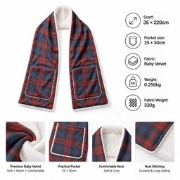 MacLachlan (McLachlan) Tartan Hand-Warmer Pocket Scarf