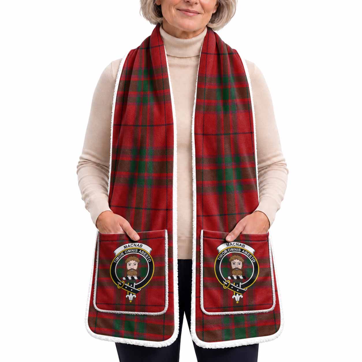 MacNab (McNab) Tartan Crest Pocket Scarf - Ultimate Plaid Gift Wrap