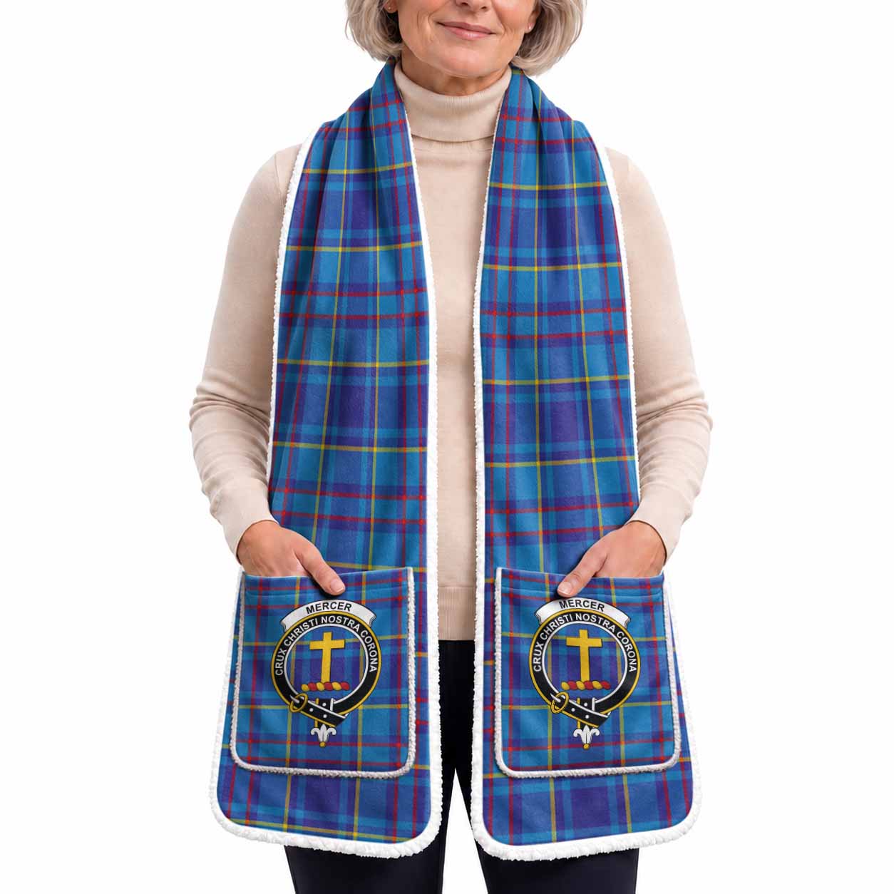 Mercer Tartan Crest Pocket Scarf - Ultimate Plaid Gift Wrap