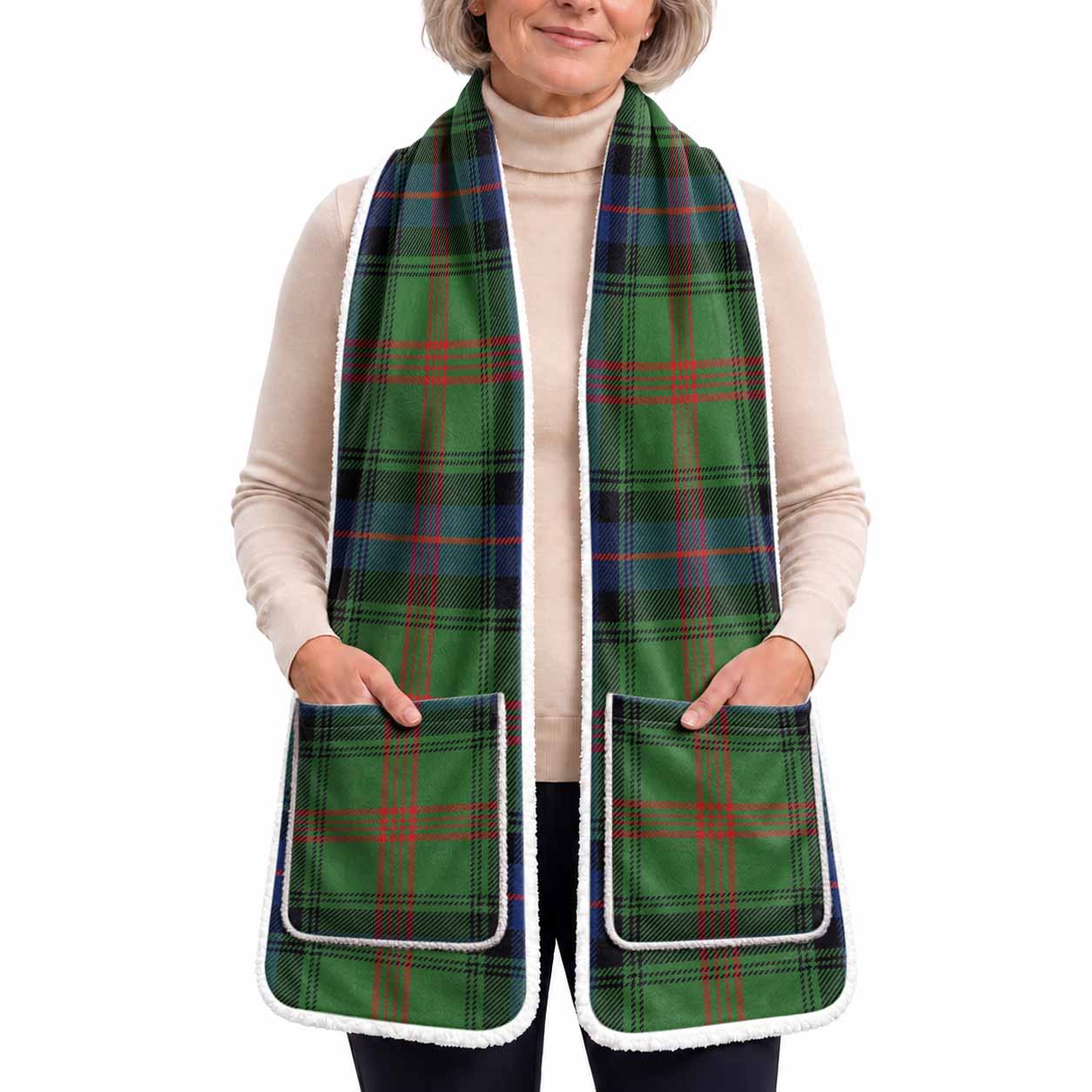 Park Tartan Hand-Warmer Pocket Scarf