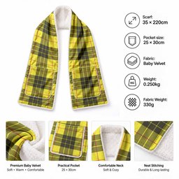 MacLeod (McLeod) Tartan Hand-Warmer Pocket Scarf