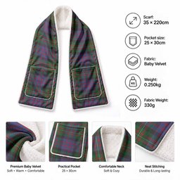 MacDonell (McDonell) Tartan Hand-Warmer Pocket Scarf