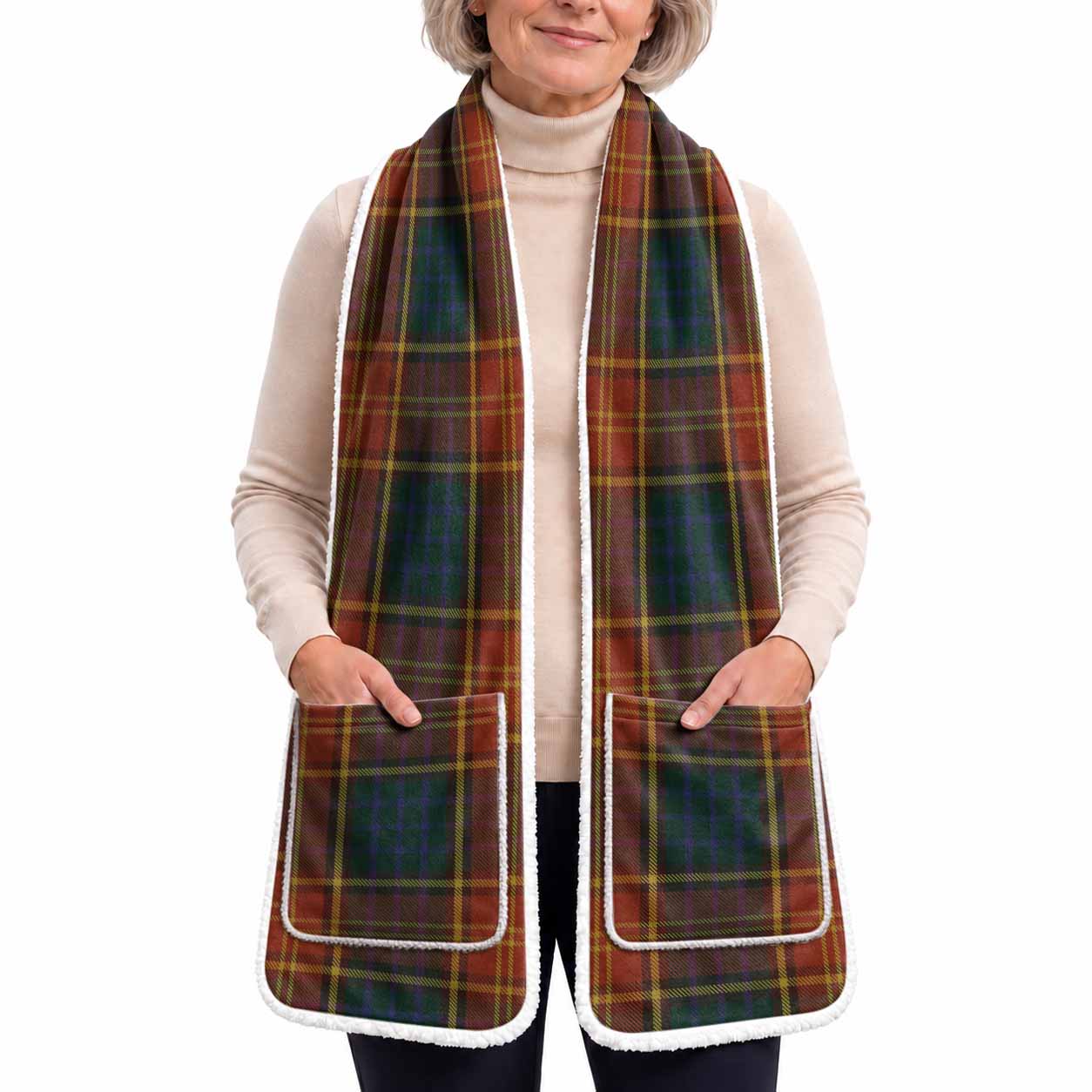 Roscommon Tartan Hand-Warmer Pocket Scarf
