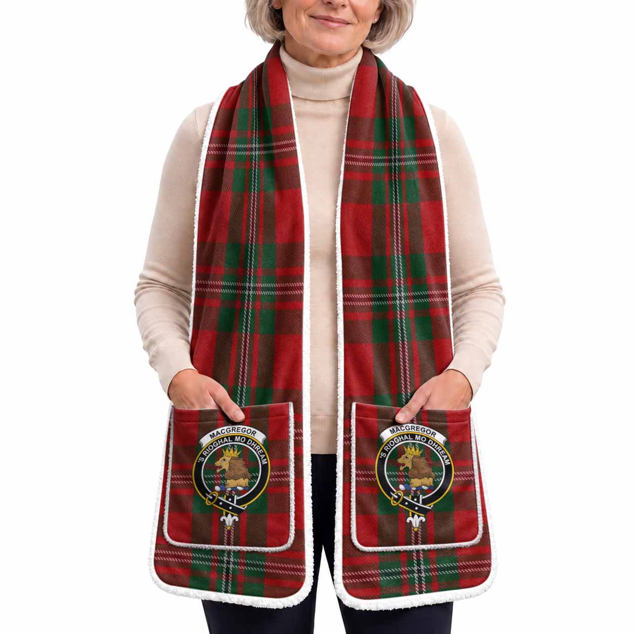MacGregor (McGregor) Tartan Crest Pocket Scarf - Ultimate Plaid Gift Wrap