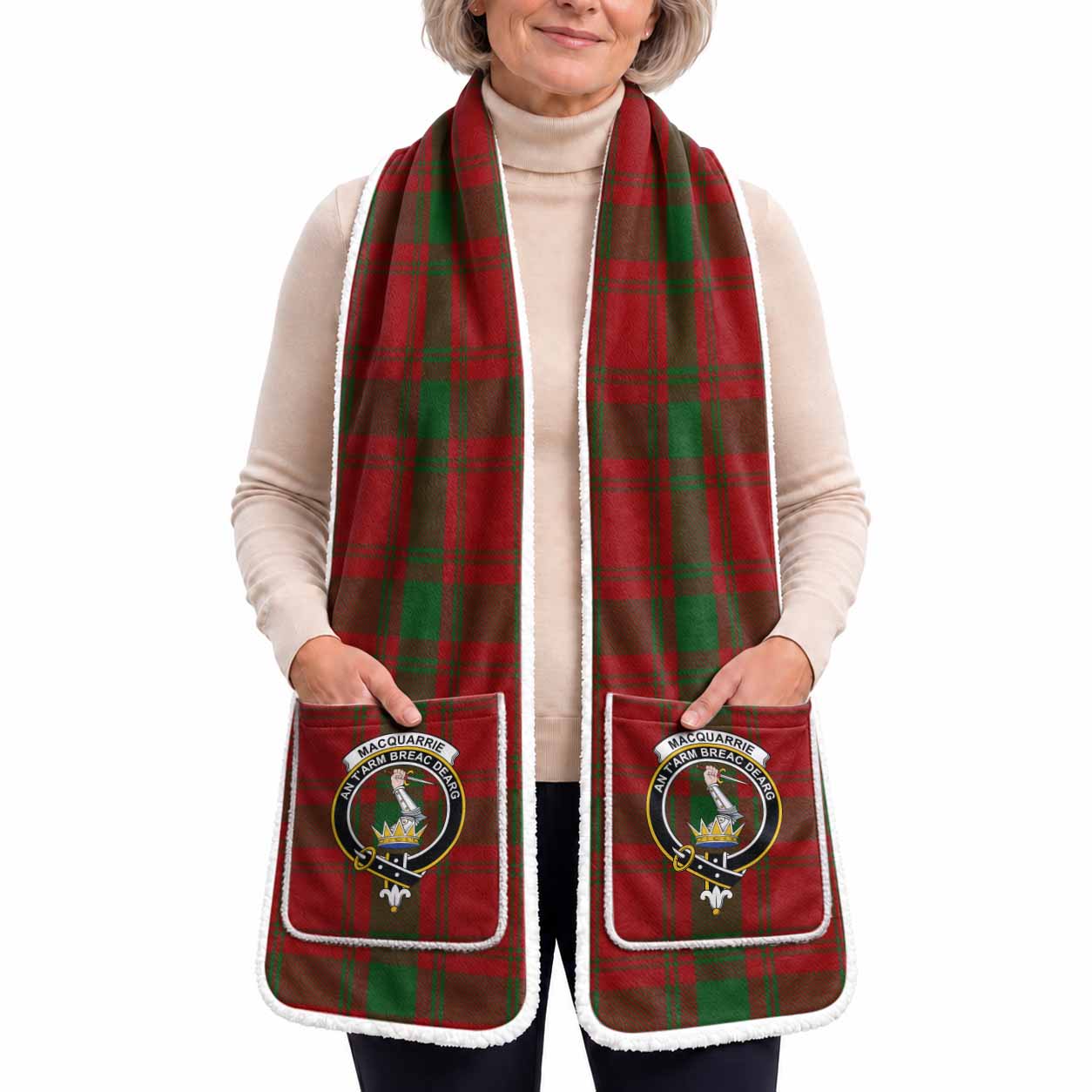 MacQuarrie (McQuarrie) Tartan Crest Pocket Scarf - Ultimate Plaid Gift Wrap