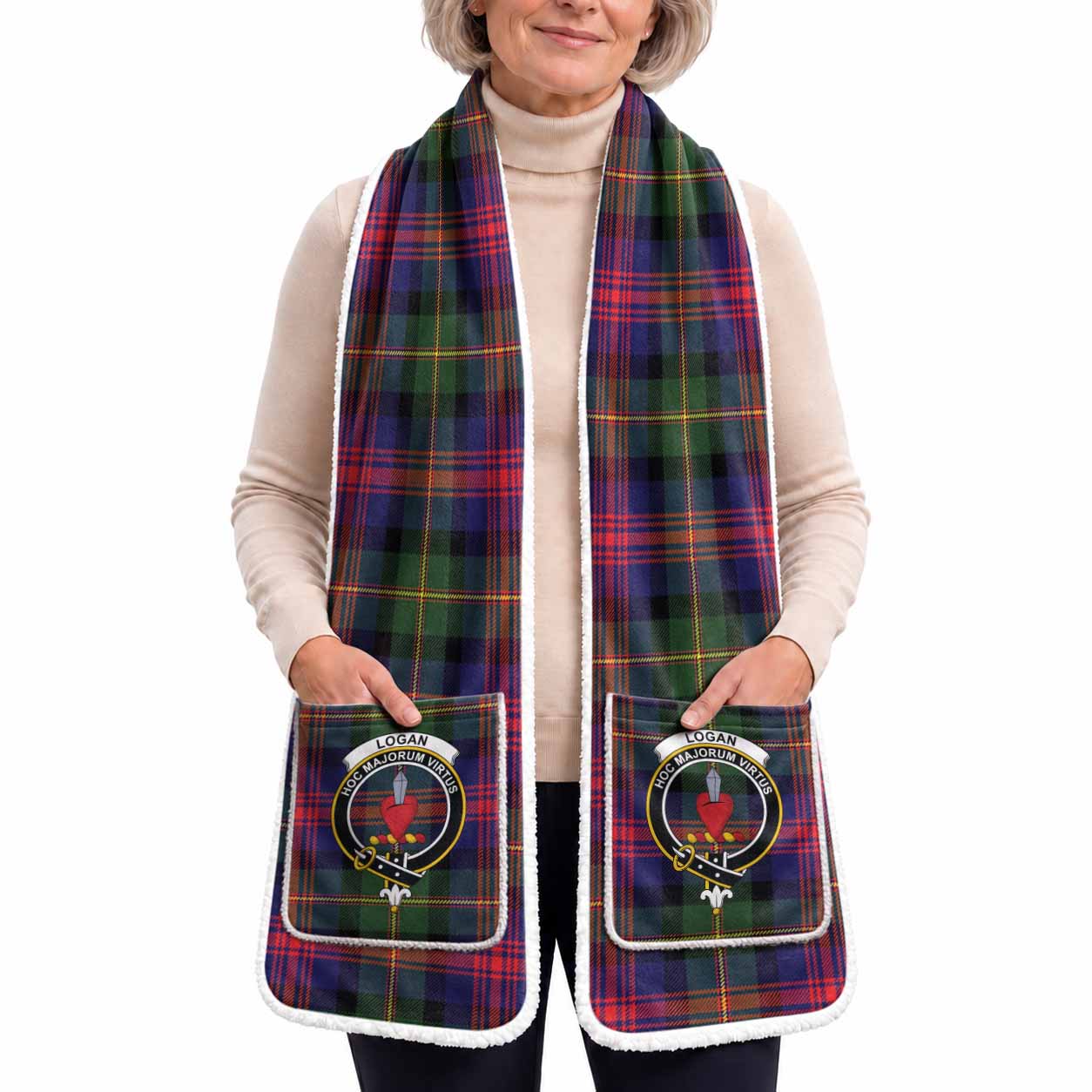 Logan Tartan Crest Pocket Scarf - Ultimate Plaid Gift Wrap