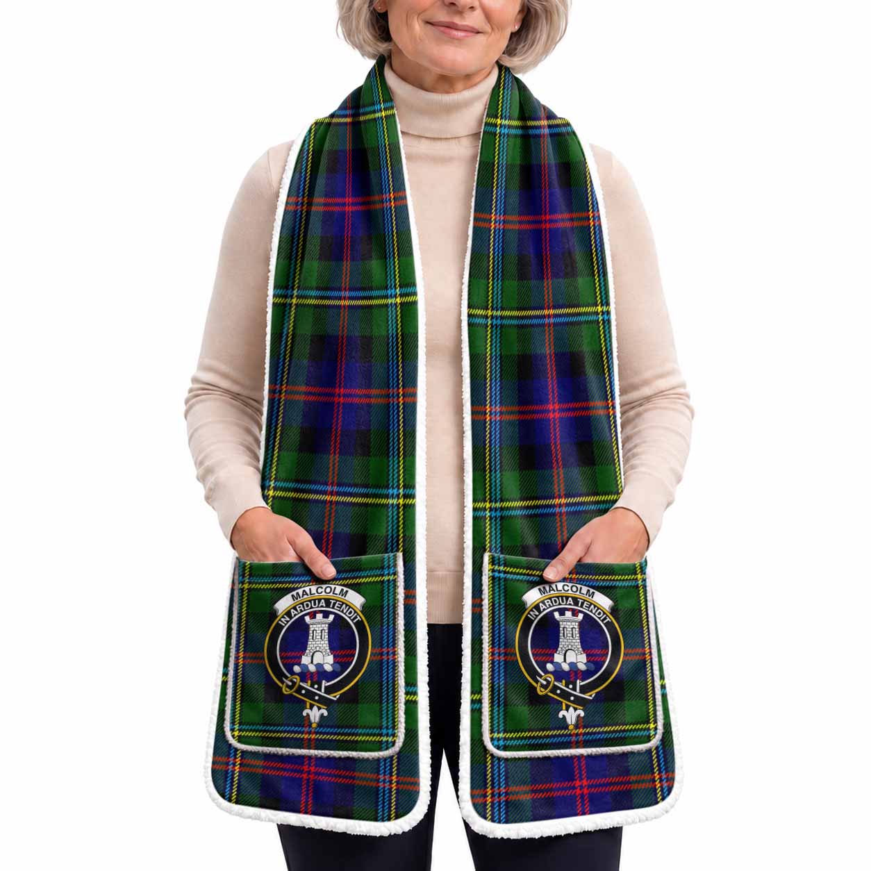 Malcolm Tartan Crest Pocket Scarf - Ultimate Plaid Gift Wrap