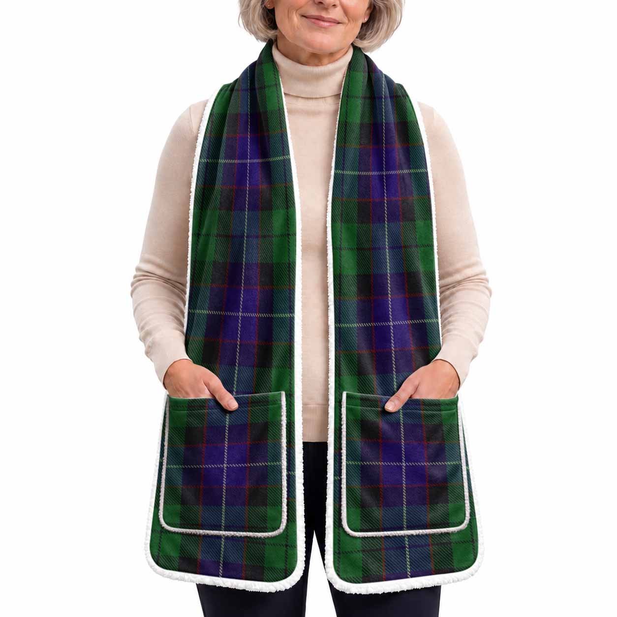 Mitchell Tartan Hand-Warmer Pocket Scarf