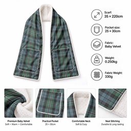 Melville Tartan Hand-Warmer Pocket Scarf