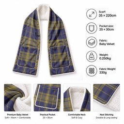 Morris of Wales Tartan Hand-Warmer Pocket Scarf