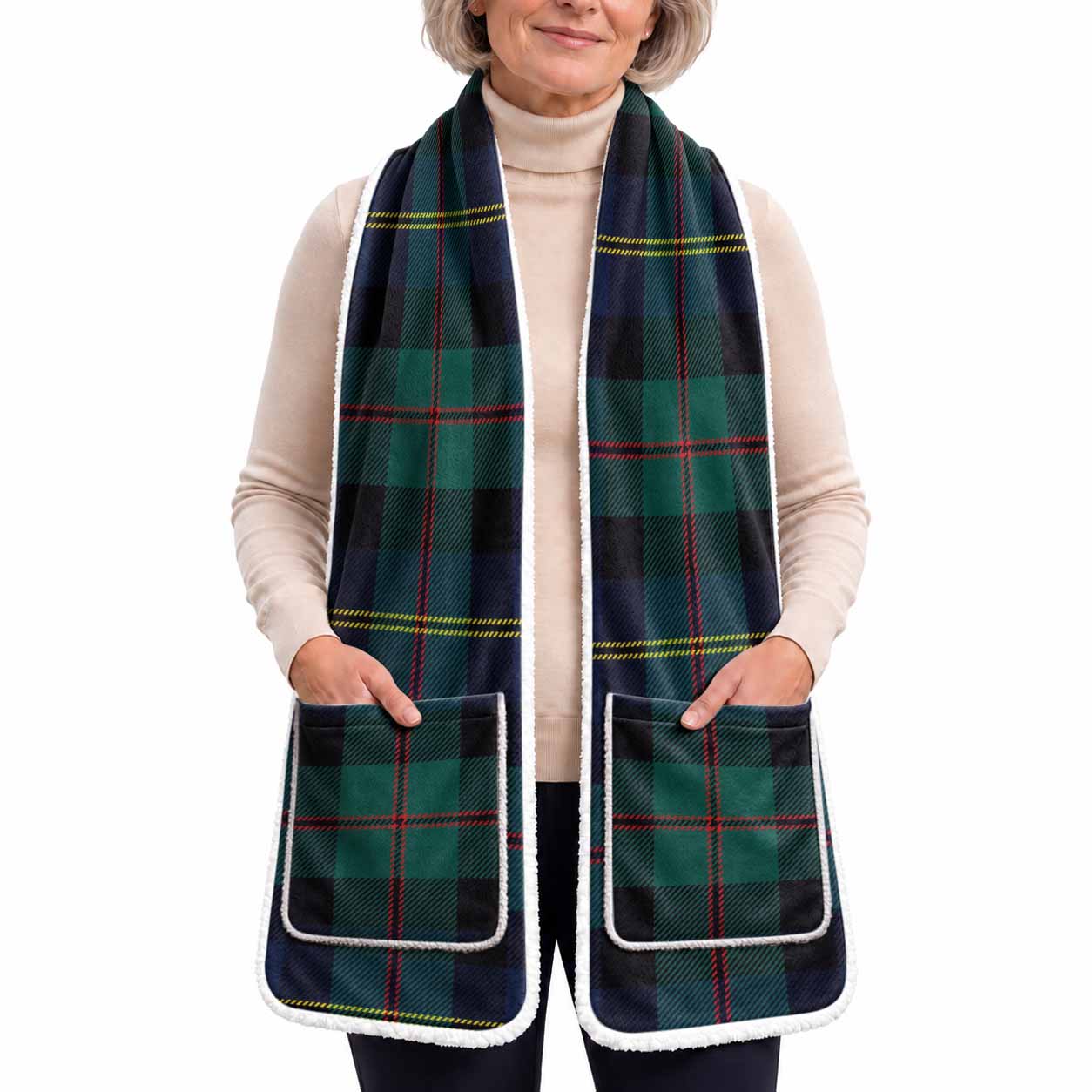 MacAskill (McAskill) Tartan Hand-Warmer Pocket Scarf