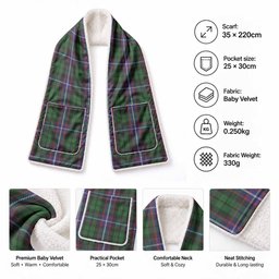 Russell Tartan Hand-Warmer Pocket Scarf