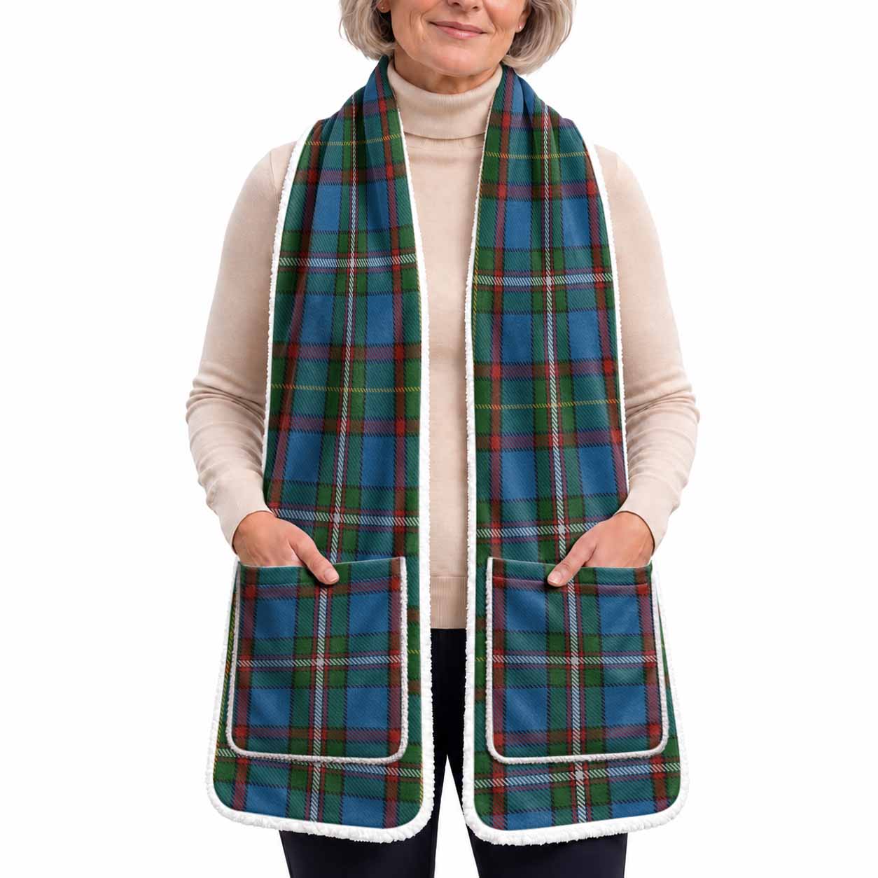 Tait Tartan Hand-Warmer Pocket Scarf