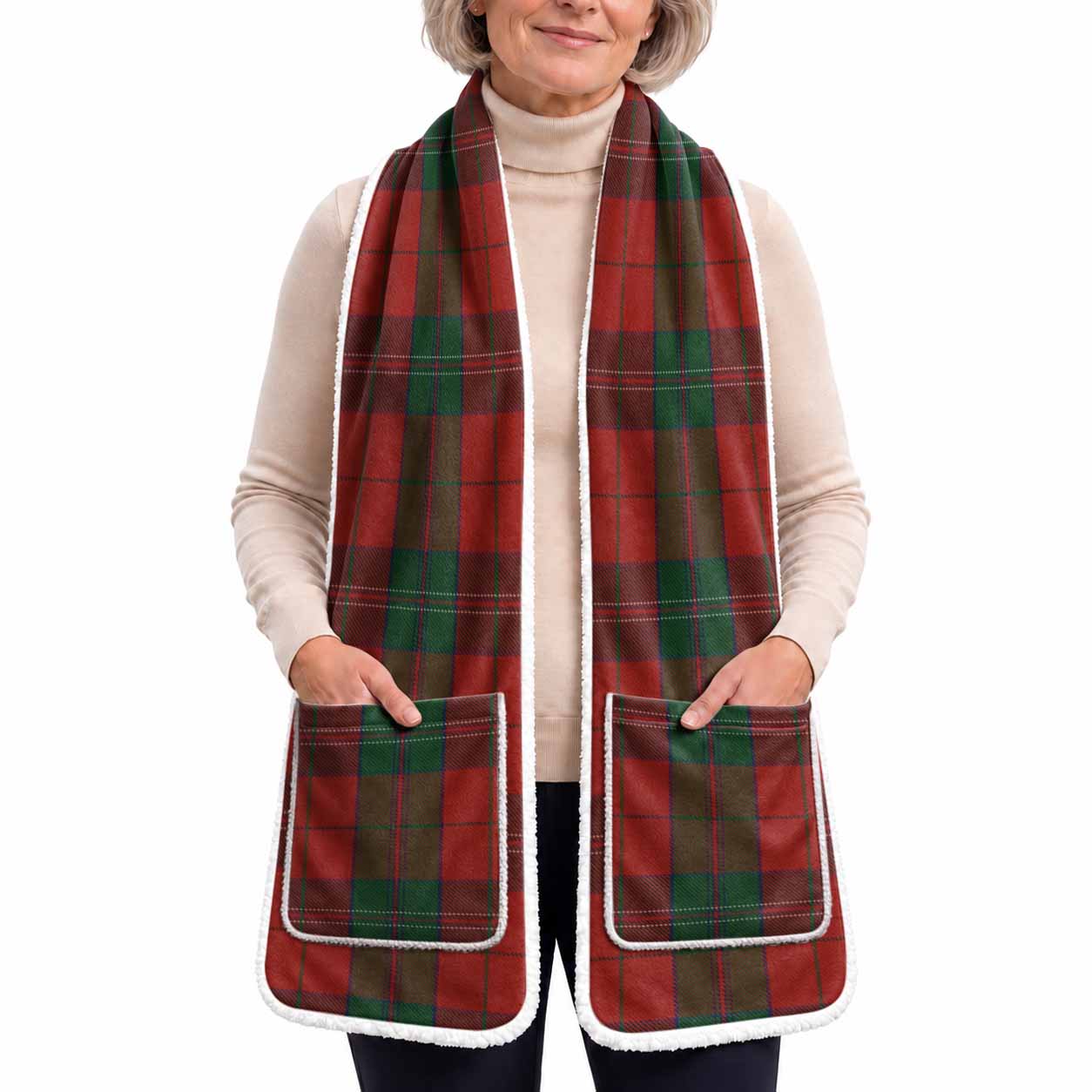 Thomas of Wales Tartan Hand-Warmer Pocket Scarf